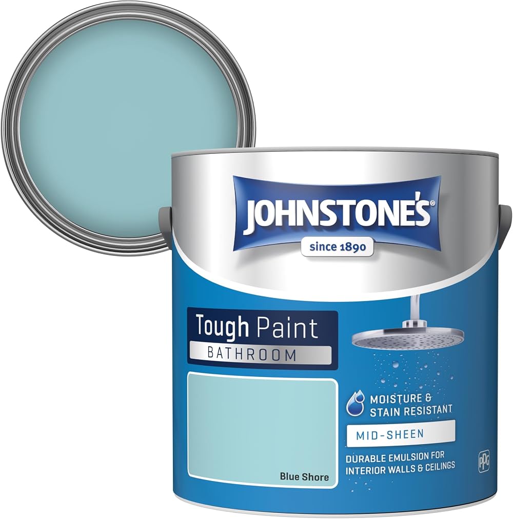 Johnstone's Bathroom Paint Blue Shore Mid Sheen 2.5L Stain Blocker