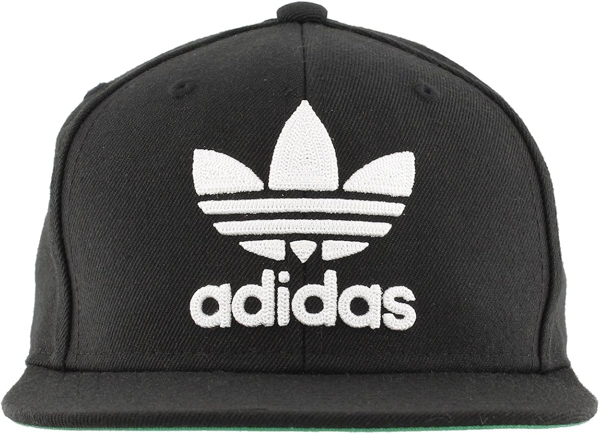 adidas Men's Originals Trefoil Chain Snapback, Black/White, One Size: Clothing