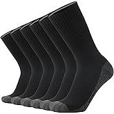 ONKE Max Full Cushion Crew Socks for Men Heavy Duty Work Boot Steel Toe Workout Athletic Thick Warm Moisture Wicking Control
