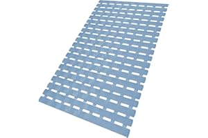 Wiojtry Bathtub Shower Mat, Pet Dog Bathing Non-Slip Mat, Dog Bath mat for tub, Quick Drain Bathtub Mat with Suction Cups & Drain Holes for Bathroom, 27 X 15.7 Inch (Light Blue)