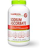 NutriBiotic - Sodium Ascorbate Buffered Vitamin C Powder, 16 Oz | Vegan, Non-Acidic & Easier on Digestion Than Ascorbic Acid | Essential Immune Support & Antioxidant Supplement | Gluten & GMO Free