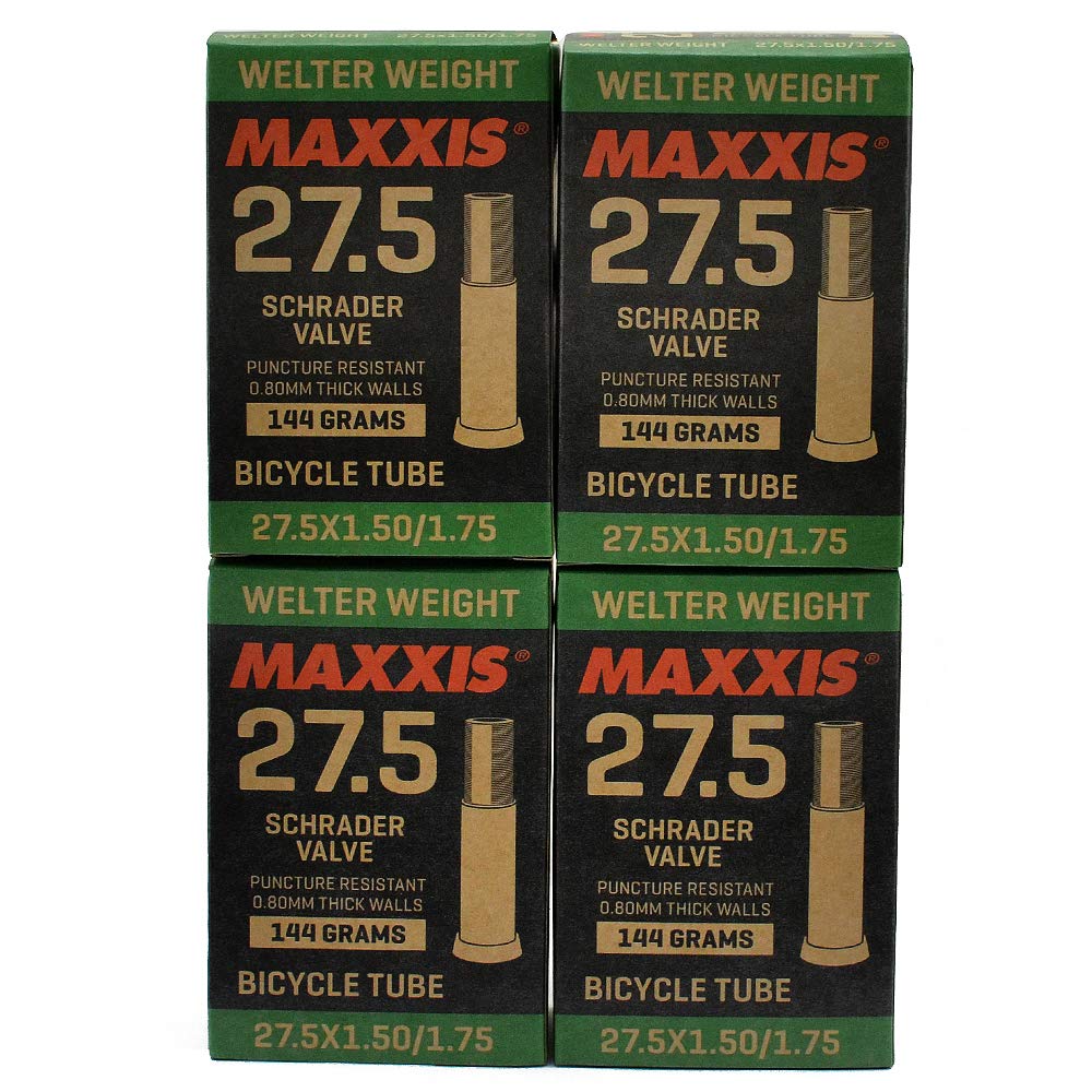 Maxxis Welter Weight 27.5 x 1.50-1.75 Bike Inner Tube Schrader AV, 4Pack, STB2037-4