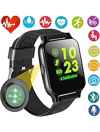 Fitness Tracker with Heart Rate Blood Pressure Monitor Smart Watch GPS Activity Tracker for Men Prime Gift Women Summer Sport Smartwatch Calories Pedometer Sync Phone Calls SMS Android iOS