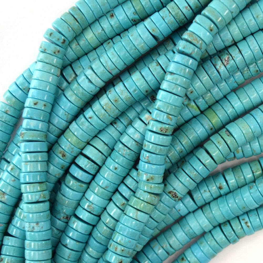 Blue Turquoise Heishi Beads 15.5" Strand 2x3mm 2x4mm 3x6mm 3x8mm 3x10mm 3x12mm (3x8mm) nbLG1182