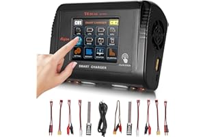 Dual Lipo Battery Charger Hiyiton Touch Screen RC Battery Charger AC150W DC240W 10A 1-6S Lipo Li-ion Life NiCd NiMH LiHV PB Smart Battery Discharger