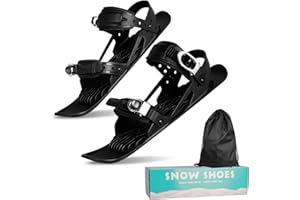 UPBUD Mini Short Ski Skates for Snow, 2025 Upgraded Skis for Winter Shoes Short Snowskates Snowblades Skiboards, Adjustable Short Mini Ski Skates for Snow Winter Sport