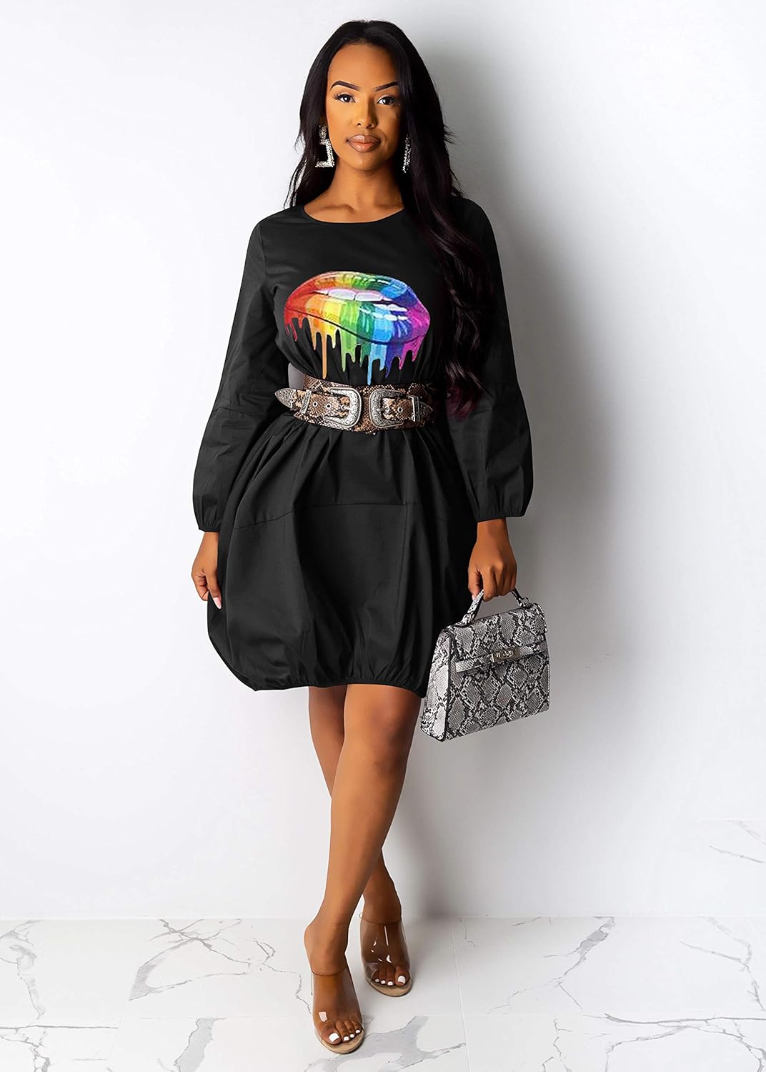t shirt dress with lips