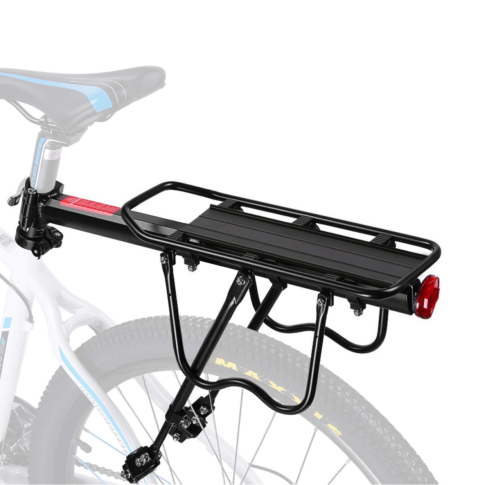 Mountain Bike Luggage Rack, Adjustable, Aluminum Alloy, Maximum Load 25kg, for Bicycle with Seat Post Diameter Less than 33mm