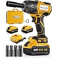 Maxcular Cordless Impact Wrench 627Ft-lbs (850N.m) High Torque,1/2 inch Impact Wrench,2400 RPM Brushless Power Impact Gun with 2x 4.0 Ah Battery,Electric Impact Driver for Car Home