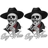 WSQ 2-Pack Say When Sticker Decal Skeleton Skull Tombstone - 4 Inches - for Car Truck SUV Van Window Bumper Wall Laptop Tablet Cup Tumbler and Any Smooth Surface