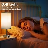 Aooshine Touch Bedside Lamps Set of 2 with USB-C A+ Charging Ports view 5