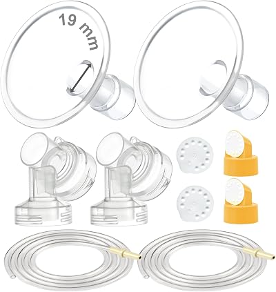 Maymom Breast Pump Kit for Medela Pump in Style Advanced 2x 19mm Shields