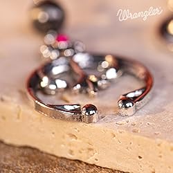 Wrangler Western Earrings Concho Dangling Retro