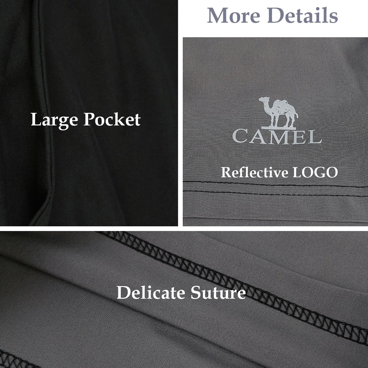 Camel Pantalones Cortos para Hombres Corriendo Pantalones de Entrenamiento de Gimnasio de Secado rápido Cortos atléticos Respirables equipados