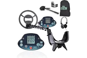 Wedigout Metal Detector for Adults & Kids, 41.3 to 52 inch Adjustable Metal Detector, 10" Waterproof Search Coil Gold Detector for Beginners Beach Backyard with Backpack Shovel Headphone