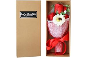 Flowers Bouquet Box - Floral Soap Roses Imitation Roses Carnation - Valentine's Day Mother's Day Appreciation Present