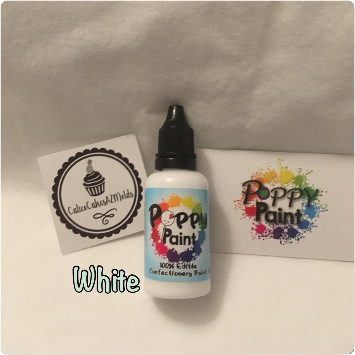 White Poppy Paint Chocolate Fondant Gumpaste