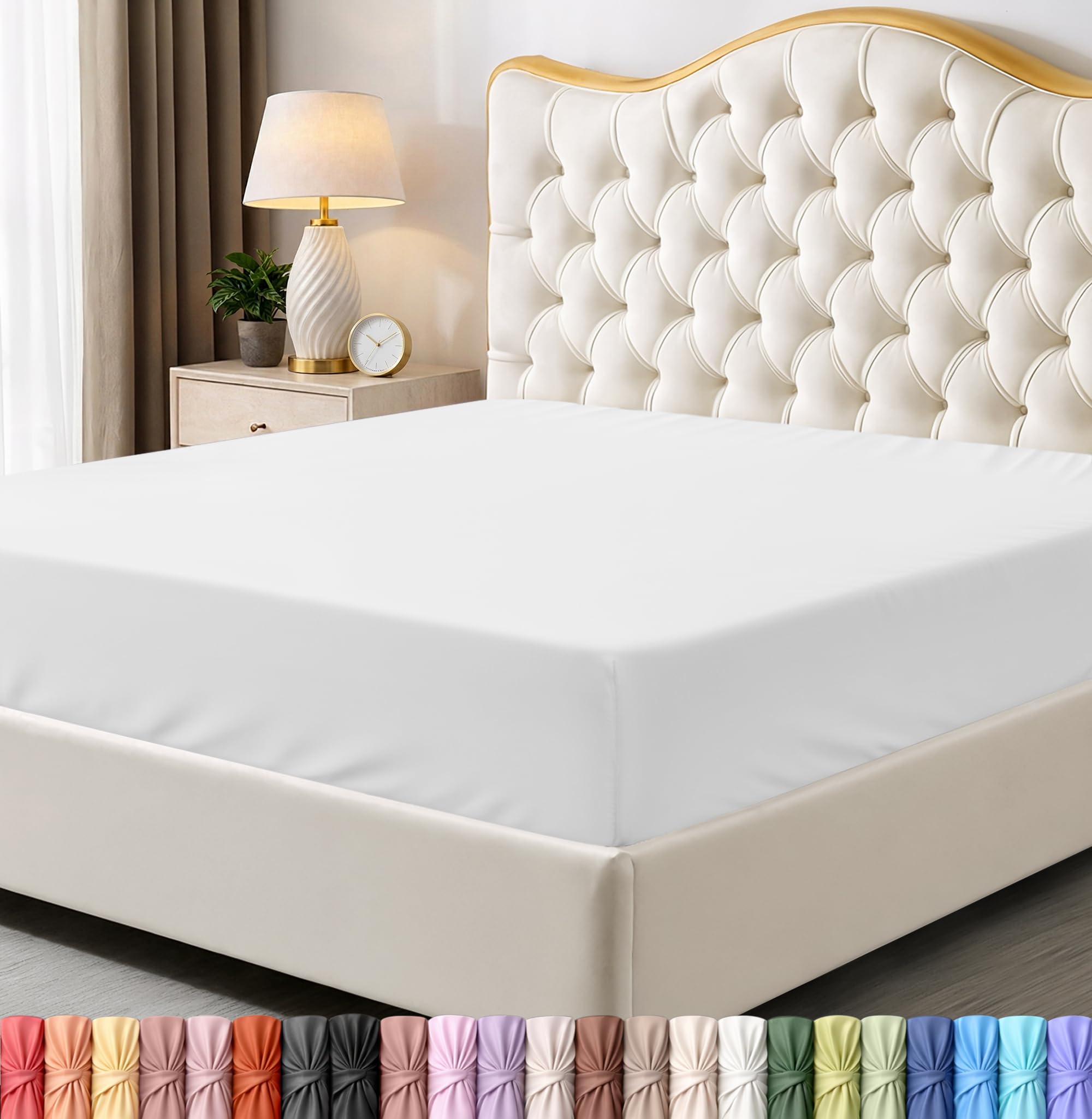 Utopia Bedding Full Fitted Sheet - Bottom Sheet - Deep Pocket - Soft Microfiber -Shrinkage and Fade Resistant-Easy Care -1 Fitted Sheet Only (White) — image 1