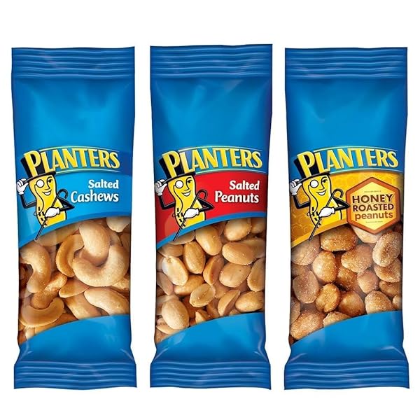 PLANTERS VARIETY PACK, SALTED CASHEWS, SALTED PEANUTS &...
