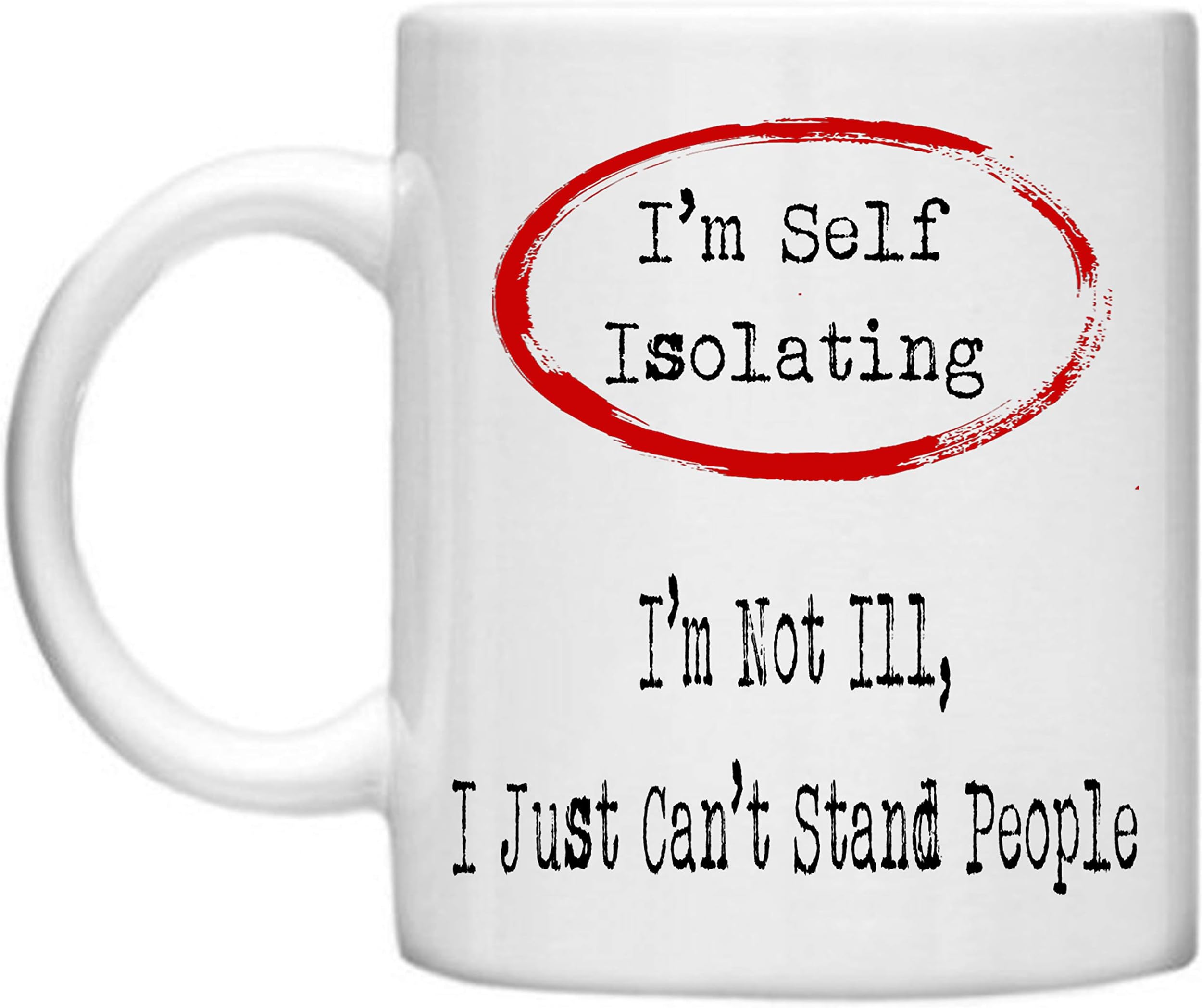 GPO Group I'm Self isolating Mug, Funny Mugs, Pandemic Mug, Coronavirus, Mug, Microwave Dishwasher Safe 11oz Mug Cup