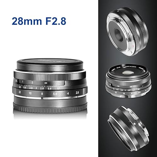 Meike 28mm Fixed Manual Focus Lens Compatible with Fujifilm X