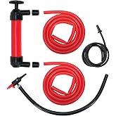 Performance Tool W1145 Multi-Use Fluid Transfer Pump | Includes two 3/8 in. x 52 in. hoses. Works as air pump with tire attachment. Siphons gas, oil, and other fluids