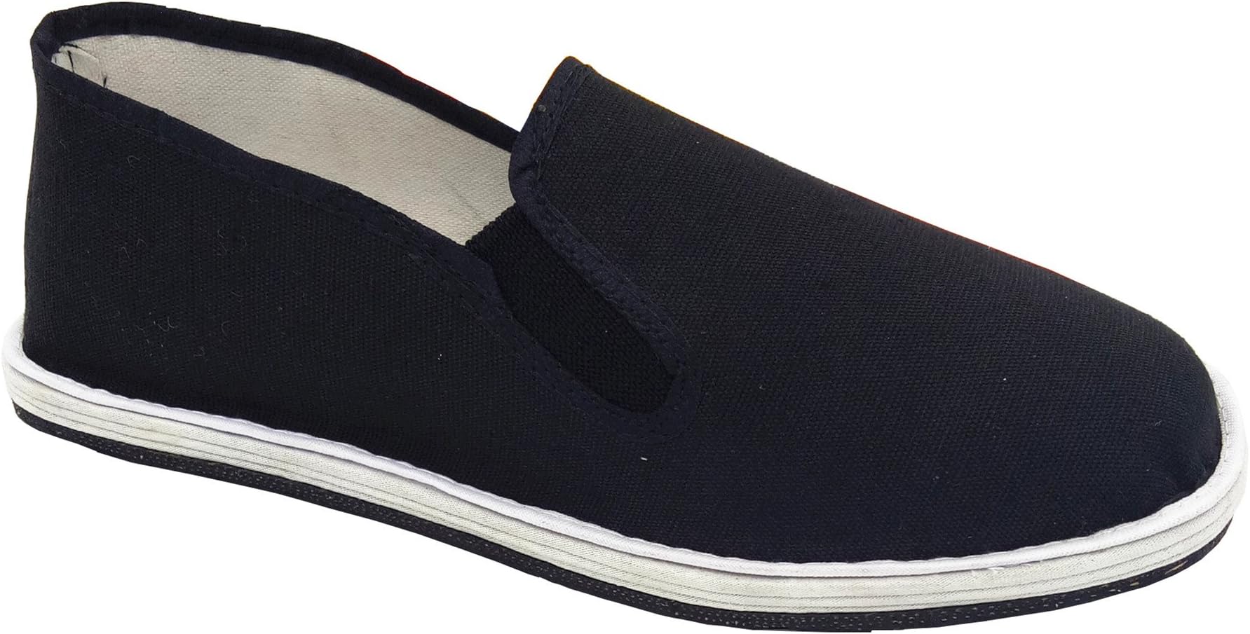 Fyx Unisex Martial Art Chinese Traditional Kung Fu/Tai-Chi Old Beijing Cloth Shoes Black Slippers Leisure Wear 36-45
