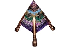 ORGONE ESSENTIALS Purple Orgone Pyramid Chembuster - Copper Pipe Extension Legs for Increasing Length of Coverage