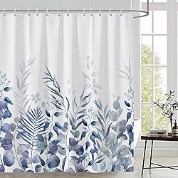 AWERT Shower Curtain Plants for Bathroom,Waterproof