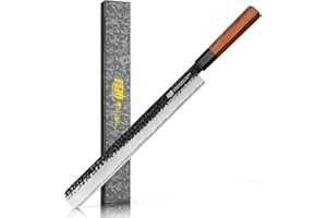 FINDKING Dynasty Series Brisket Slicing Knife, Sharp Carving Knife for Meat, BBQ Must-Have Knife, 9Cr18MoV High Carbon Steel 