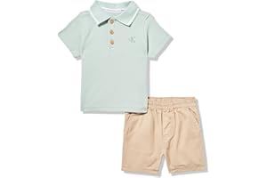 Calvin Klein boys 2pc Polo Short Set