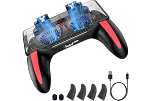 TRILINK Mobile Game Controller with 4000mAh Power Bank & Cooling Fan, Phone Game Controller with L1R1 Triggers Joystick for PUBG/Call of Duty/Fortnite, Phone Gaming Grip Gamepad for 4.7-7" Android iOS Phone