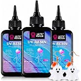 LET'S RESIN UV Resin, 300g Hard Resin Kit for Craft, Casting, Silicone Mold | Crystal Clear, Low Viscosity, UV Glue, Low Odor, Anti-Yellowing, Fast Cure, Beginner-friendly for UV Jewelry, Keychain Craft