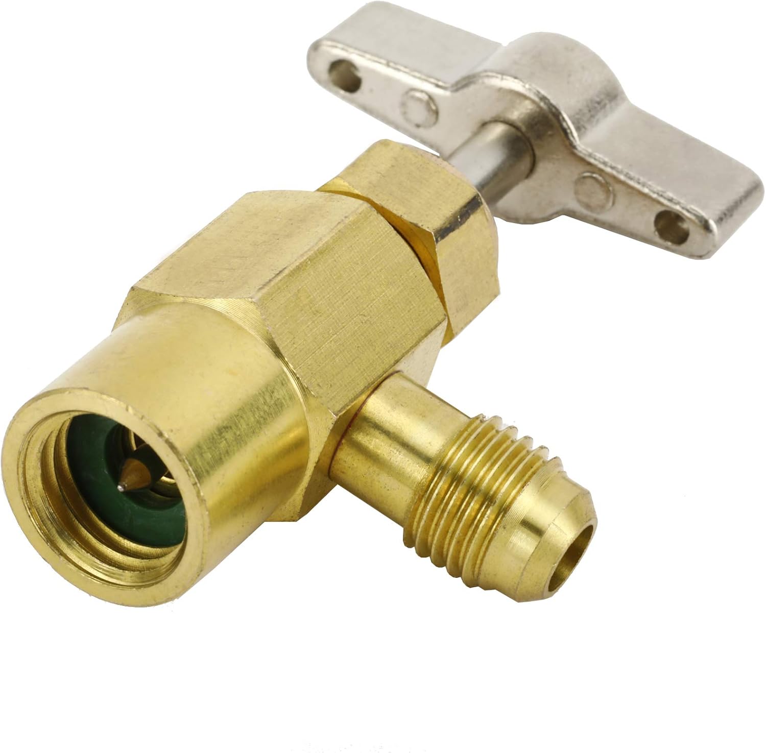 AuInLand R134A Refrigerant Opening Valve Refrigerant Tank Vacuum Pump Adapter to R12, 2 PCS 1/2 Female to 1/4 Male Flare 6014 Pump Adapters, 2 PCS 1/4 Flare Female to 1/2 Male Adapters(6 Pieces): Automotive