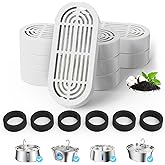 Cat Water Fountain Filter Pet Drinking Fountain Filter for 3.2L/108oz Cat Drinking Fountain and 4L/134oz Stainless Steel Pet Water Fountain (6 Filters & 6 Pre-Filter Sponges)