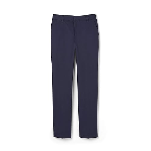French Toast Boys' Adjustable Waist Relaxed Fit Pant (Standard & Husky), Navy Blue, 4 Slim