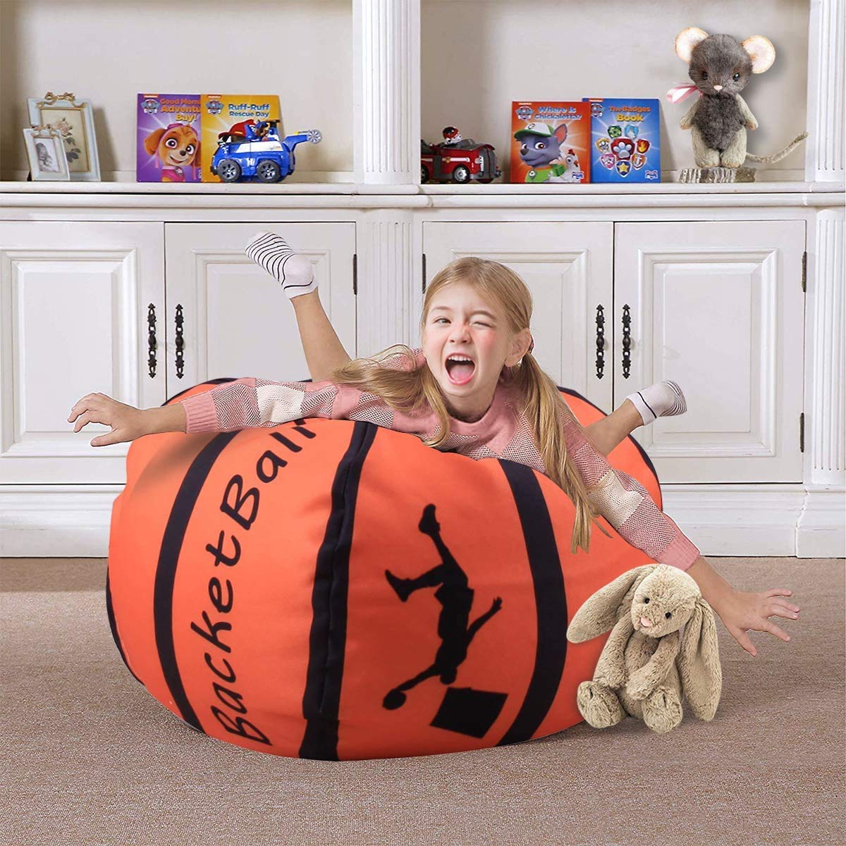 38 Inch Beanbag Cover Storage Bean Bag Chair Stuffed Animal