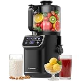 TUUMIIST 3-in-1 Cold Press Juicer Machine, Smart Touch Masticating Juicers for Whole Fruit &amp; Vegetable, 6.5" Wide Chute Slow Juicer for Nut Milk &amp; Sorbet, High Yield, 100oz Large Capacity, Easy Clean
