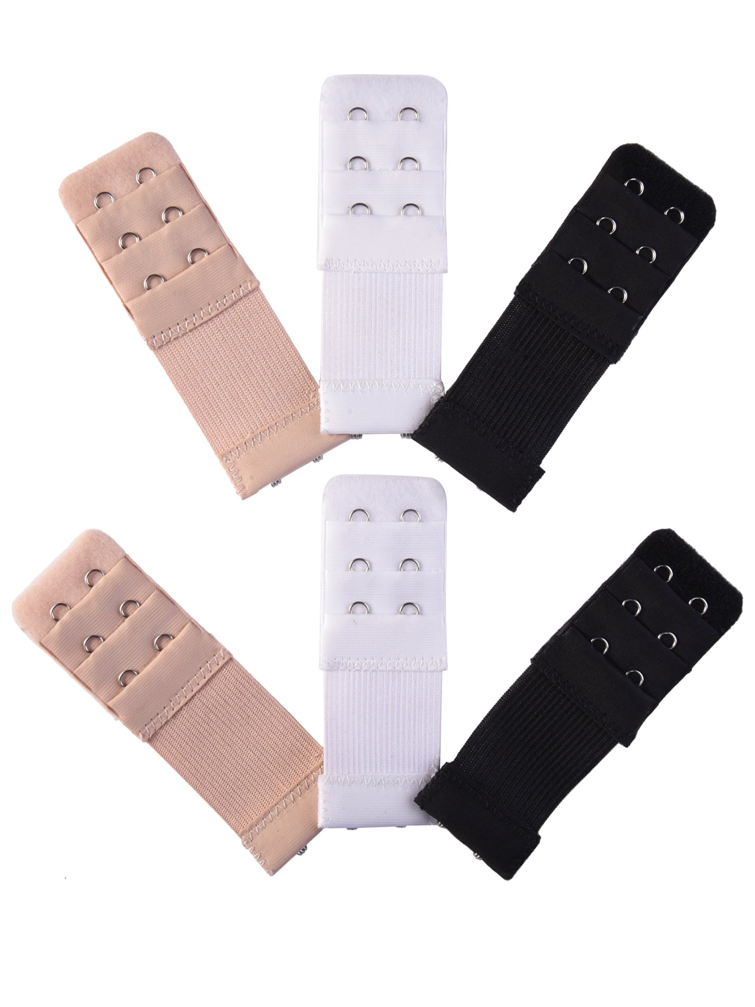 17 pcs Assorted Colors Women 2Hook 3 Rows Spacing Bra