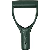 FOREST HILL Made in USA D Grip Replacement Handle - 2 Screw Hole, 1.26-inch / 32mm Inner Diameter Mount, Comfortable Wide Grip, Heavy Duty No-Break Polypropylene Co-Polymer (Green)