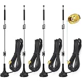 Bingfu Dual Band WiFi 2.4GHz 5GHz 5.8GHz 9dBi Magnetic Base MIMO RP-SMA Male Antenna 4-Pack for WiFi Router Wireless Network Card USB Adapter Security IP Camera