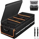 GDNasist Car Trunk Organizer and Storage for Car, SUV &amp; Sedan, Extra Large | Collapsible Trunk Organizers with Lid &amp; Removable Cooler Bag, Car Accessories, Removable Dividers for Custom Space, Interior