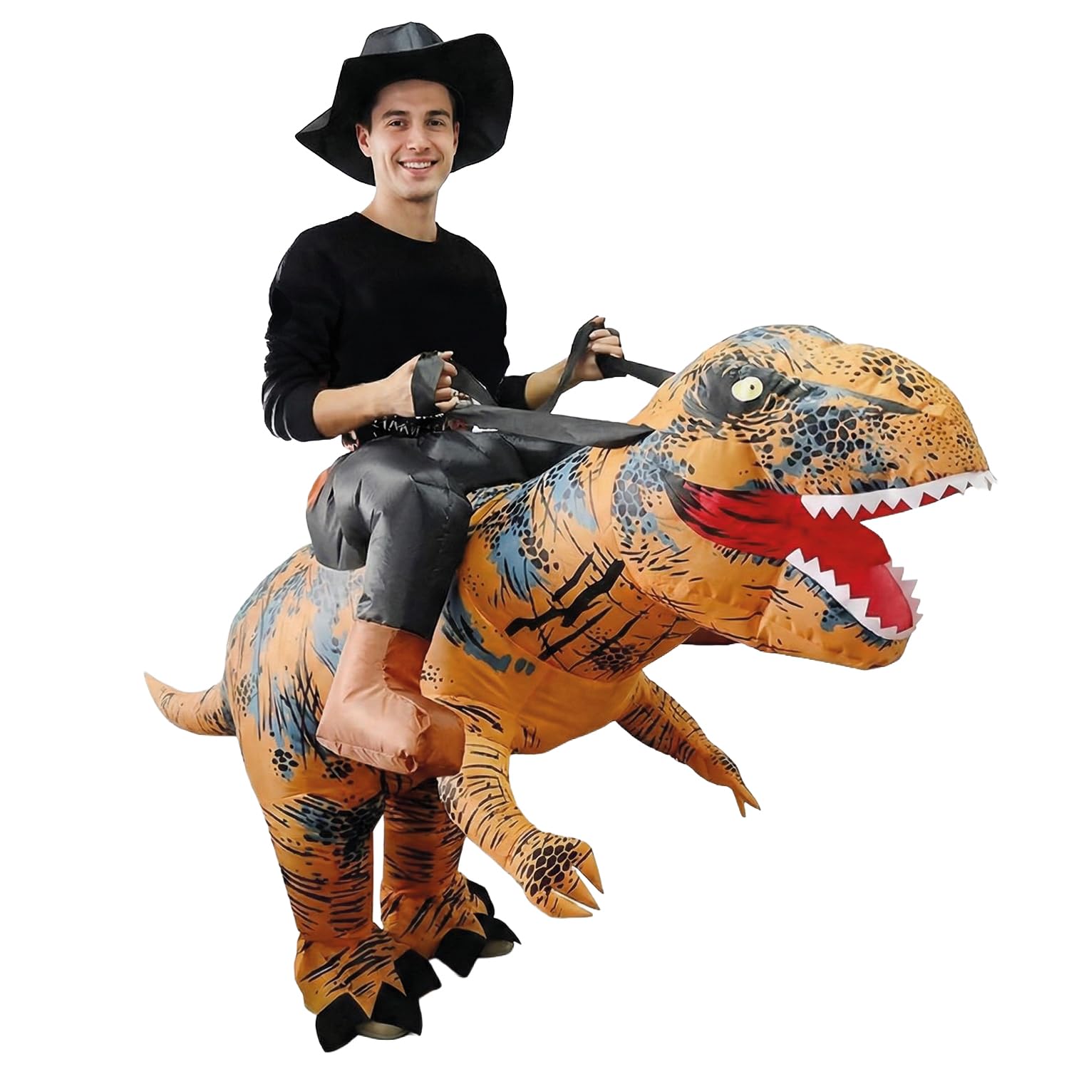 Inflatable T-Rex Costume | Humour Inflatable Costume | Premium Quality | Adult Size 160 to 190cm | Polyester | Durable | Inflation System Included | OriginalCup®