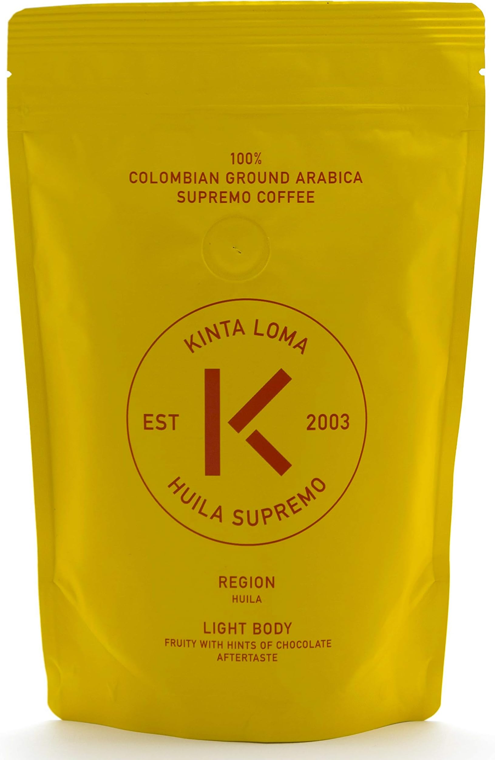 Kinta Loma - 100% Finest Colombian Ground Coffee Arabica Supremo (Huila - Light Body - Fruity hints of Chocolate)