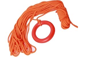 NovelBee Floating Water Life Saving Rope 30m (98.4FT) Throwing Rope Rescue Lifeguard Rescue Lifeline with Orange Bracelet for