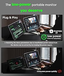 Ingnok 16inch Portable Monitor, Travel Monitor for