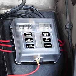 WUPP 12 Volt Fuse Block, Waterproof Boat Fuse Panel