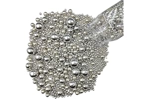 Edible Pearl Sugar Sprinkles Silver Candy 120g/ 4.2oz Baking Edible Cake Decorations Cupcake Toppers Cookie Decorating Ice Cr