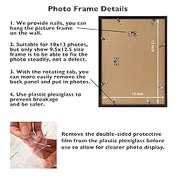 JCJMY 10x13 Picture Frame Set of 6 Black for Wall