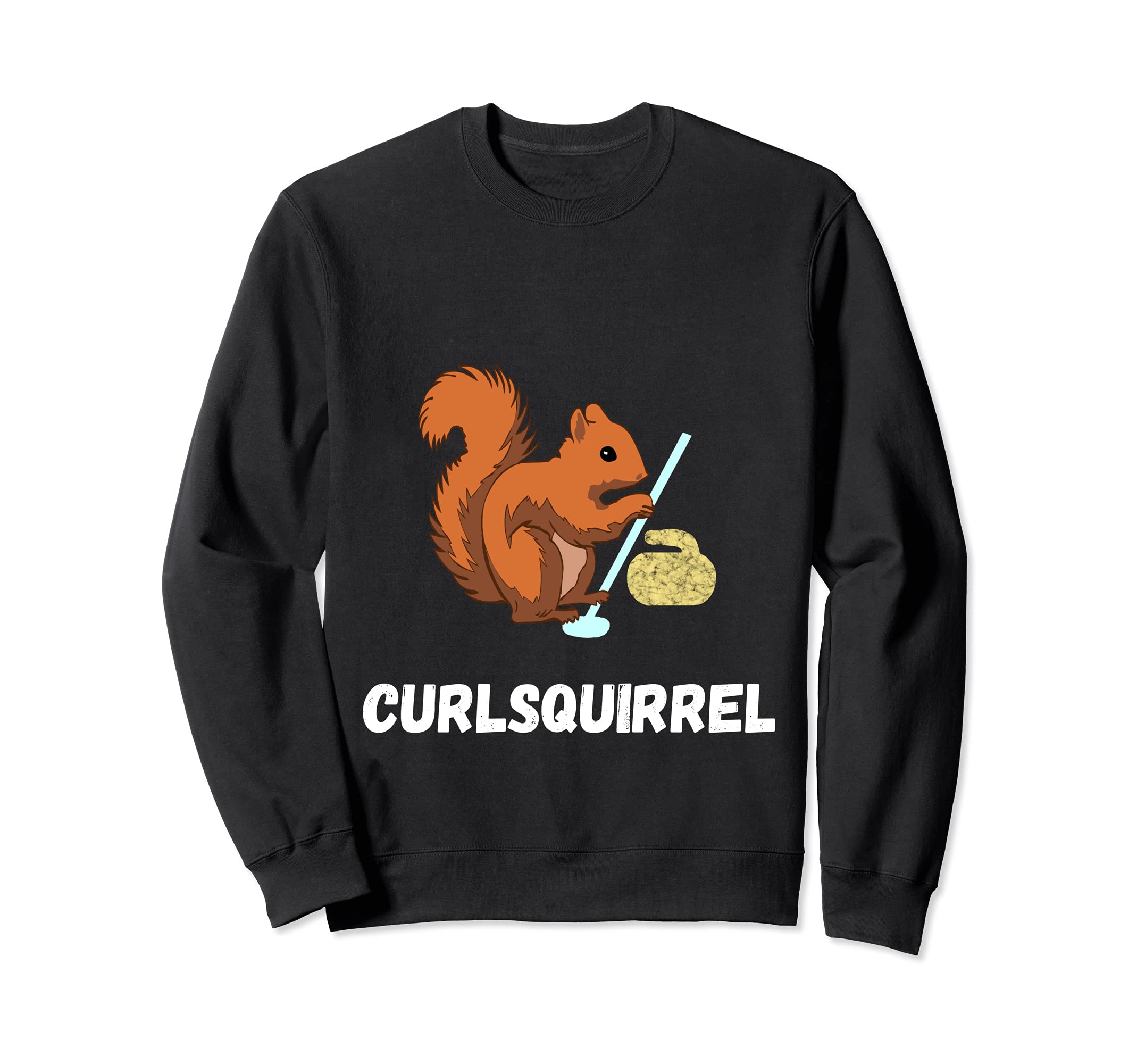 Curling Squirrels Curler Rodent Winter Sport Sweatshirt